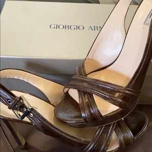 Giorgio Armani heels brown